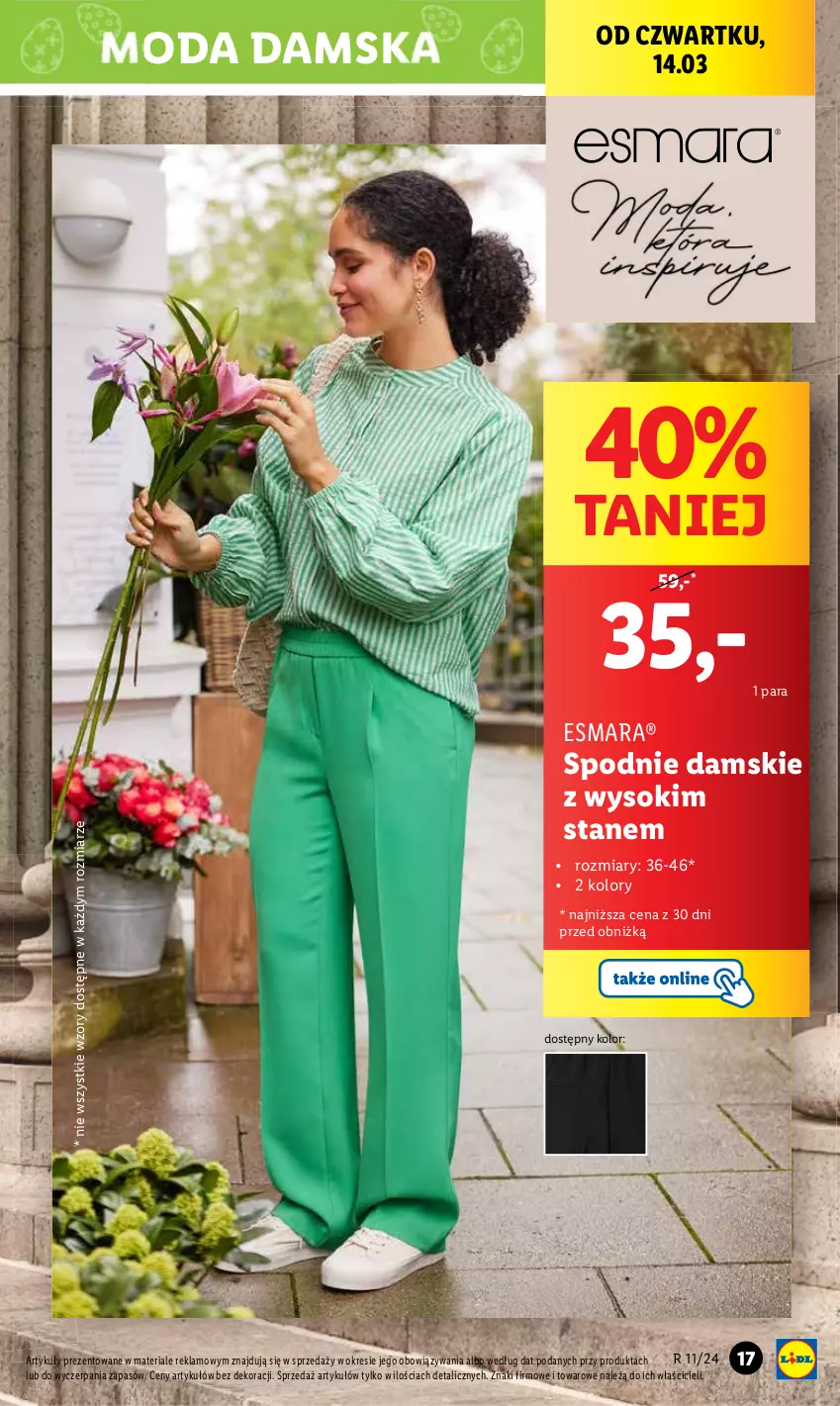 Gazetka promocyjna Lidl - GAZETKA - ważna 11.03 do 16.03.2024 - strona 19 - produkty: Moda, Sok, Spodnie