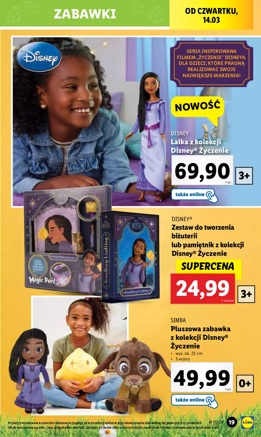 Gazetka promocyjna Lidl - GAZETKA - ważna 11.03 do 16.03.2024 - strona 21 - produkty: Disney, Dzieci, Lalka, Pamiętnik, Ser, Zabawka