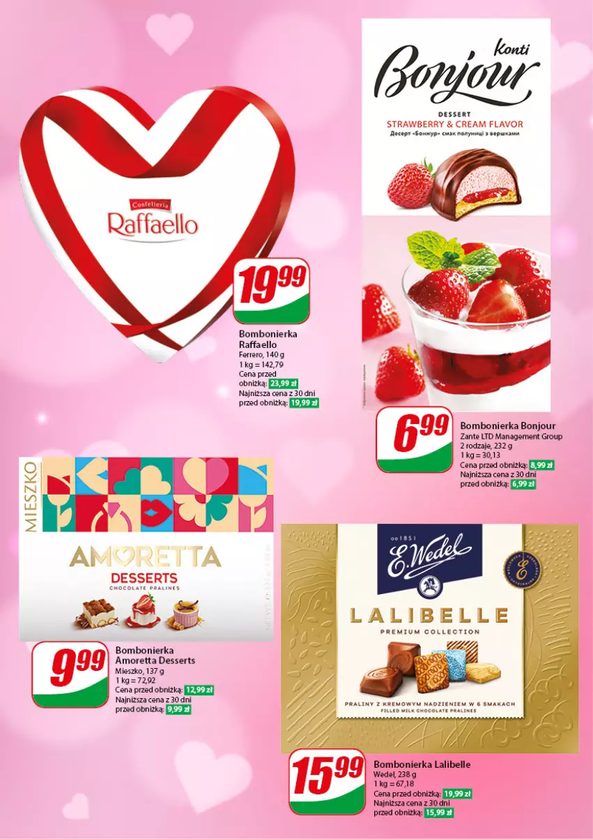 Gazetka promocyjna Dino - Gazetka 7 - ważna 14.02 do 20.02.2024 - strona 9 - produkty: Bell, Fa, Ferrero, Praliny, Raffaello, Ser