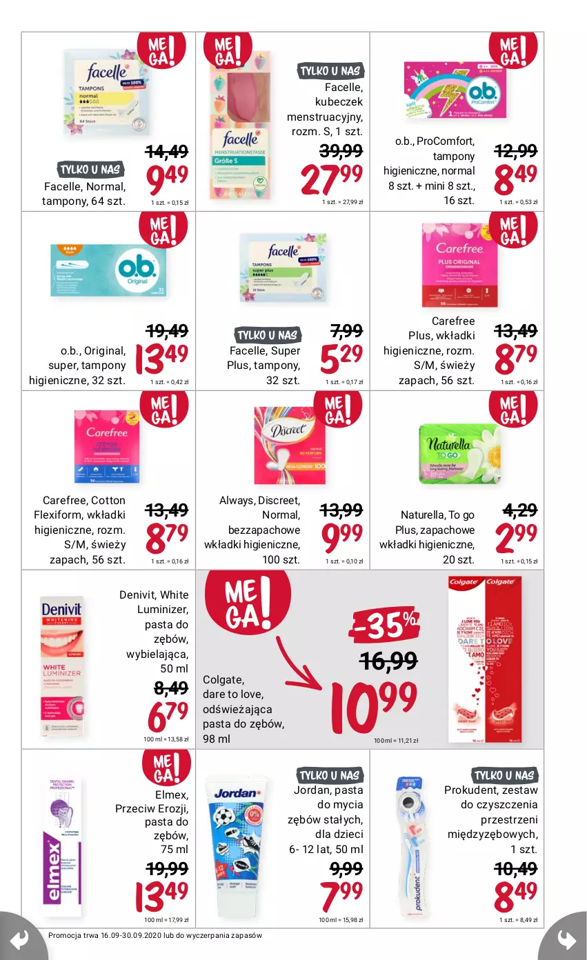 Gazetka promocyjna Rossmann - 16 Września - ważna 16.07 do 30.09.2021 - strona 17 - produkty: Elmex, Fa, Facelle, Tampony