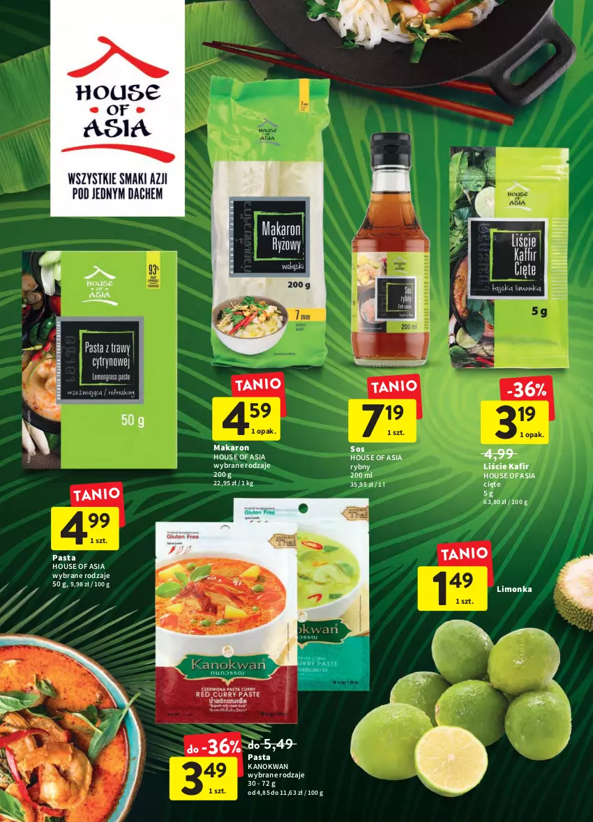 Gazetka promocyjna Intermarche - Spożywcza - ważna 17.03 do 23.03.2022 - strona 28 - produkty: House of Asia, Limonka, Makaron, Sos