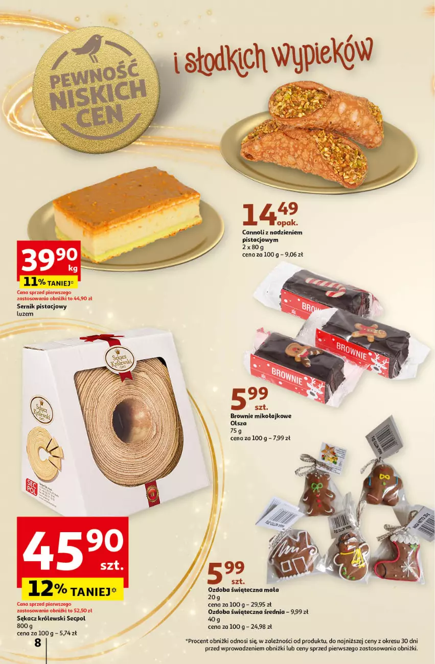 Gazetka promocyjna Auchan - Gazetka Pewność Niskich Cen Hipermarket Auchan - ważna 05.12 do 11.12.2024 - strona 10 - produkty: Brownie, Królewski, Ozdoba, Sękacz, Ser