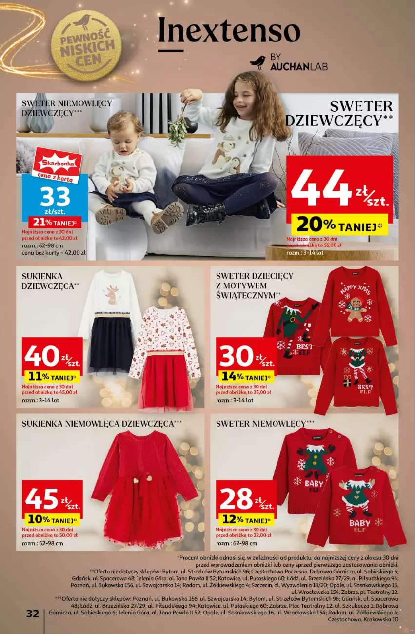 Gazetka promocyjna Auchan - Gazetka Pewność Niskich Cen Hipermarket Auchan - ważna 05.12 do 11.12.2024 - strona 34 - produkty: Acer, Cars, Dzieci, Sos, Sukienka, Sweter