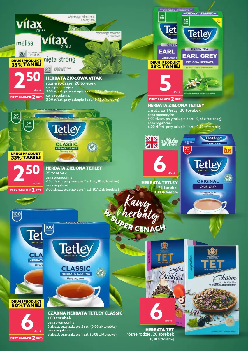 Gazetka promocyjna Dealz - Katalog kaw i herbat! - sprawdź ofertę! - ważna 11.10 do 16.10.2021 - strona 2 - produkty: Gra, Herbata, Tetley, Vitax