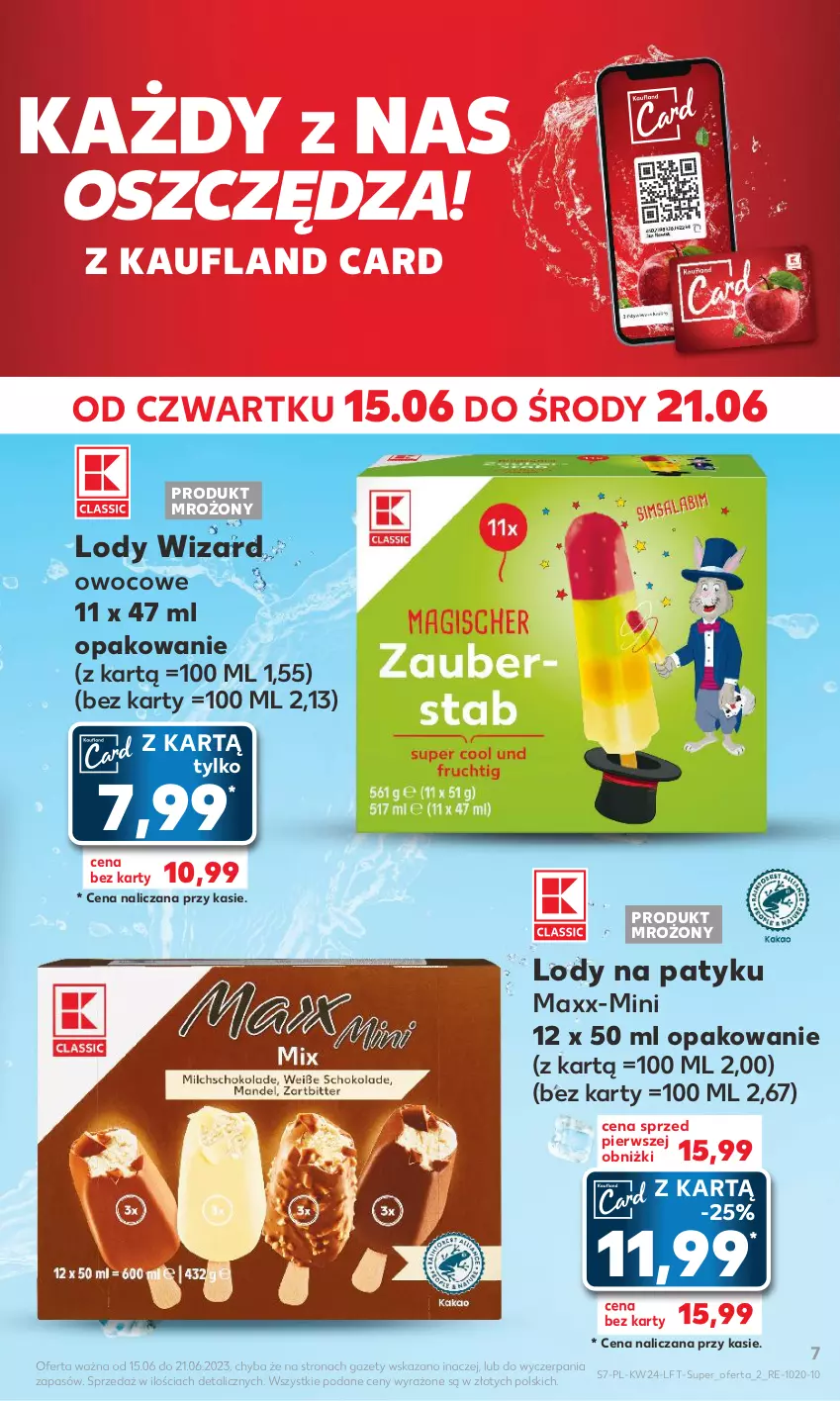 Gazetka promocyjna Kaufland - Gazetka tygodnia - ważna 15.06 do 21.06.2023 - strona 7 - produkty: Lody