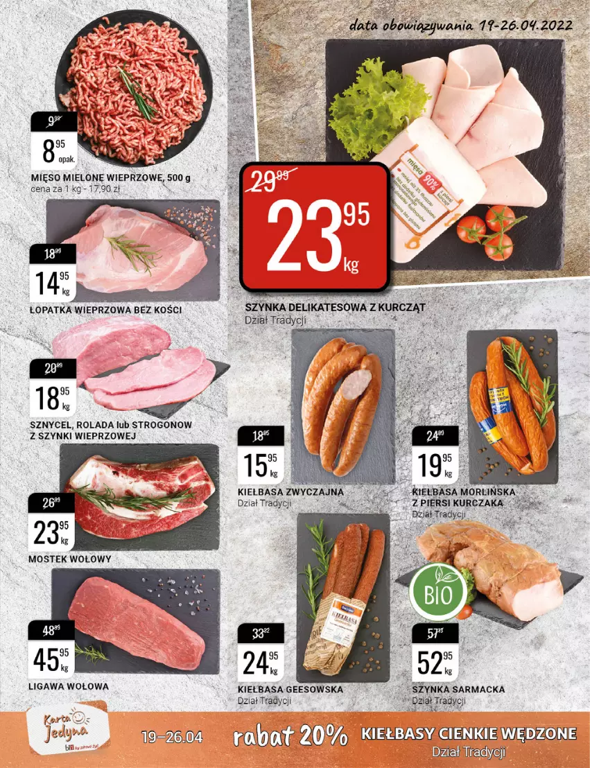 Gazetka promocyjna Bi1 - Grillandia - ważna 19.04 do 26.04.2022 - strona 10 - produkty: Kiełbasa, Mięso, Rolada, Stek, Szynka