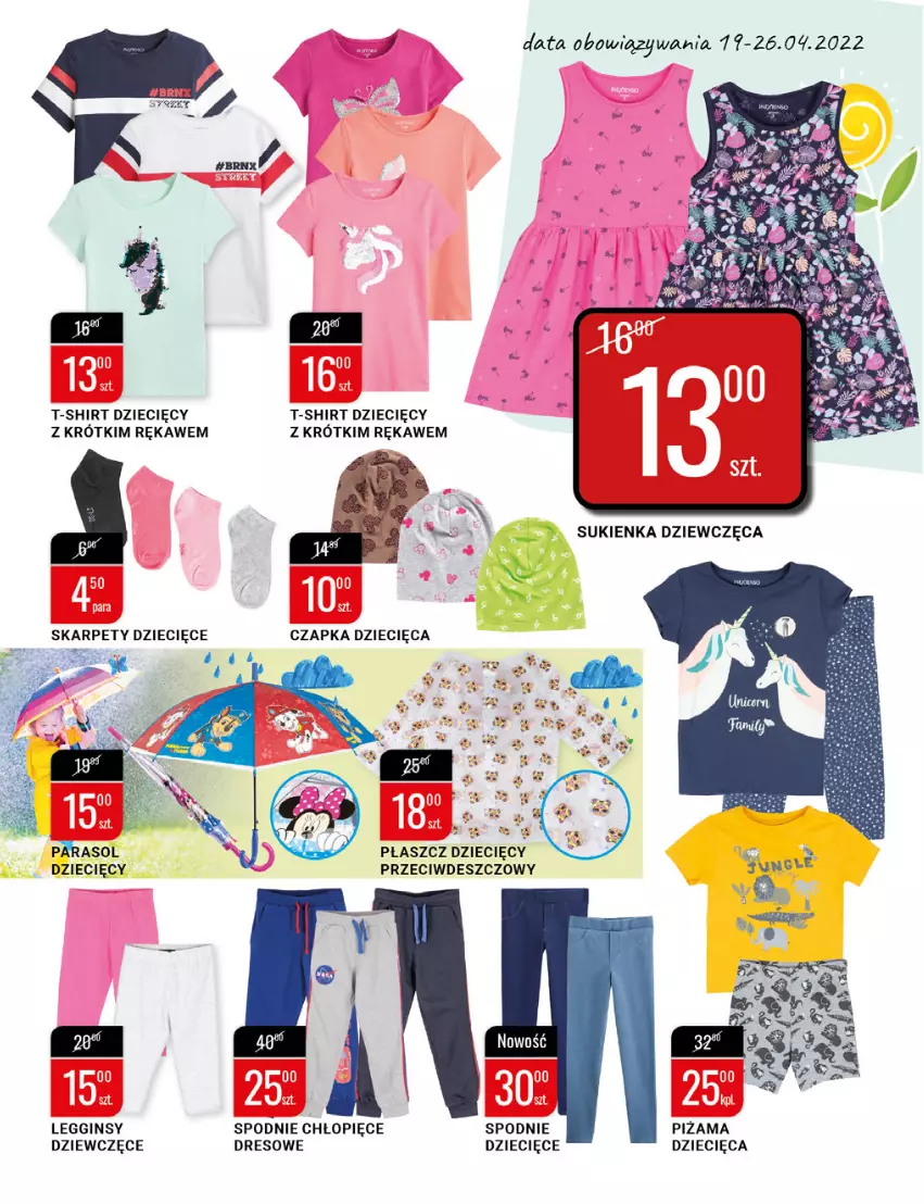 Gazetka promocyjna Bi1 - Grillandia - ważna 19.04 do 26.04.2022 - strona 22 - produkty: Czapka, Dres, Dzieci, Gin, Karp, Legginsy, Parasol, Piżama, Płaszcz, Spodnie, Sukienka, T-shirt