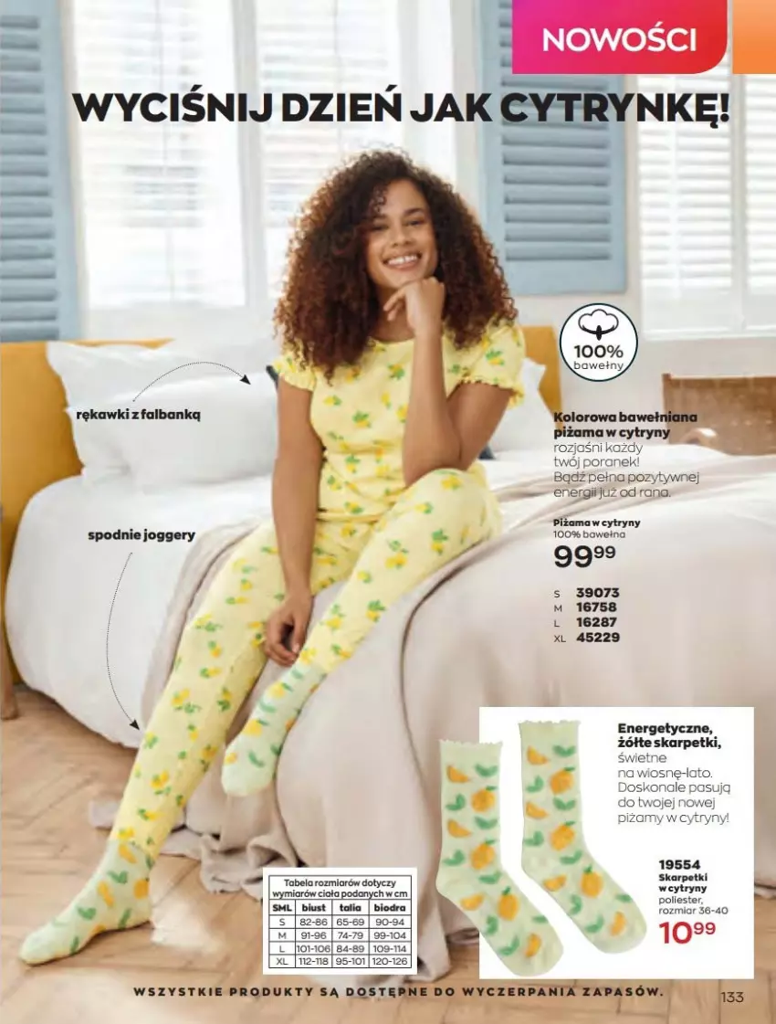 Gazetka promocyjna Avon - Katalog Avon 4/2022 kampania kwiecień - ważna 01.04 do 30.04.2022 - strona 133 - produkty: Cytryny, Karp, Por, Skarpetki, Spodnie, Wełna