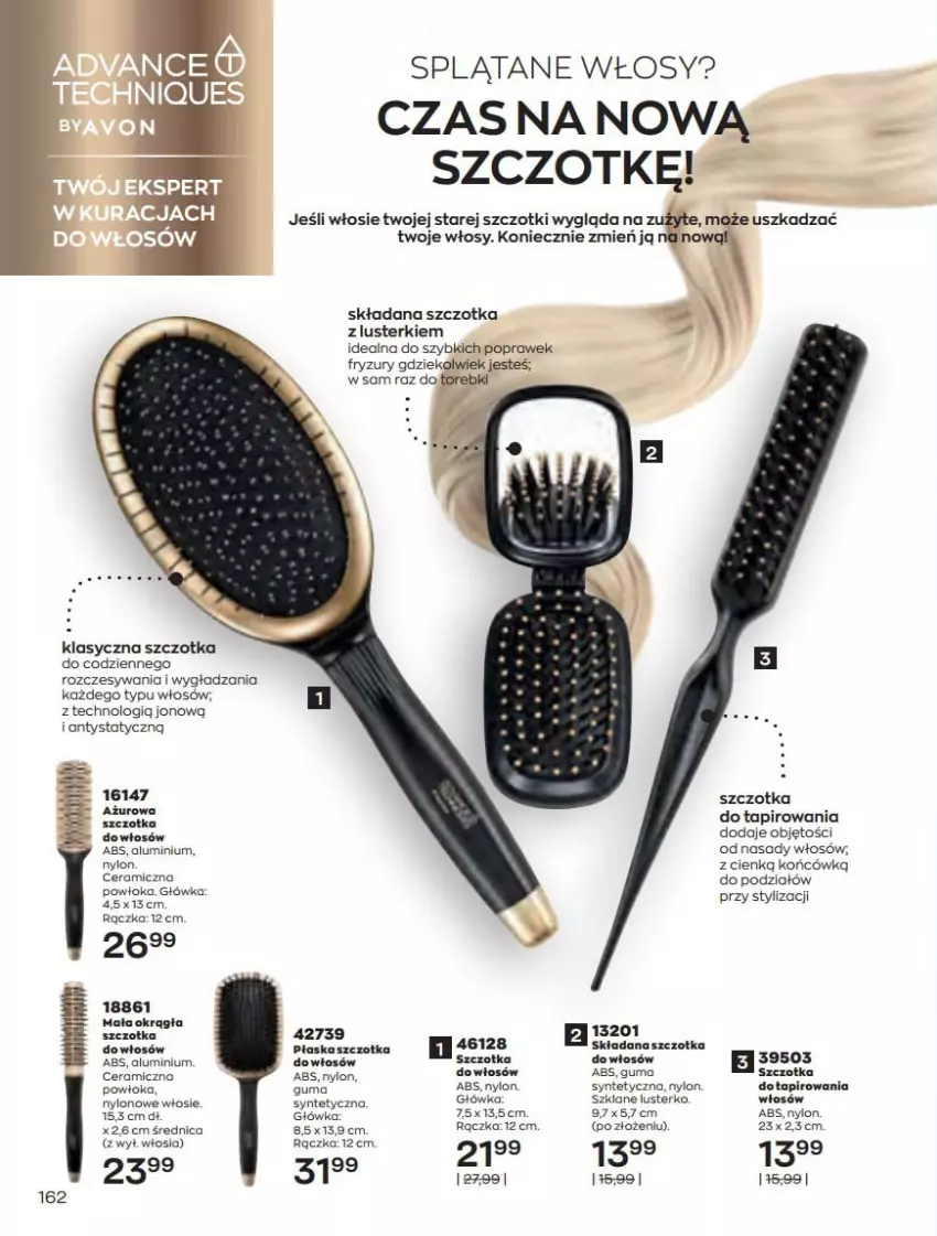 Gazetka promocyjna Avon - Katalog Avon 4/2022 kampania kwiecień - ważna 01.04 do 30.04.2022 - strona 162 - produkty: Szczotka, Szczotka do włosów