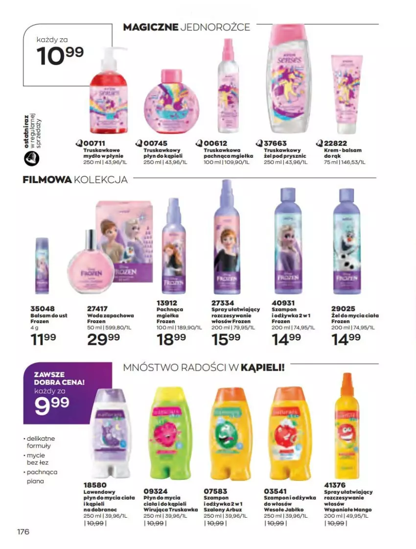 Gazetka promocyjna Avon - Katalog Avon 4/2022 kampania kwiecień - ważna 01.04 do 30.04.2022 - strona 176 - produkty: Arbuz, Balsam do ust, Frozen, Mango, Mydło, Mydło w płynie, Odżywka, Szal, Szampon, Woda