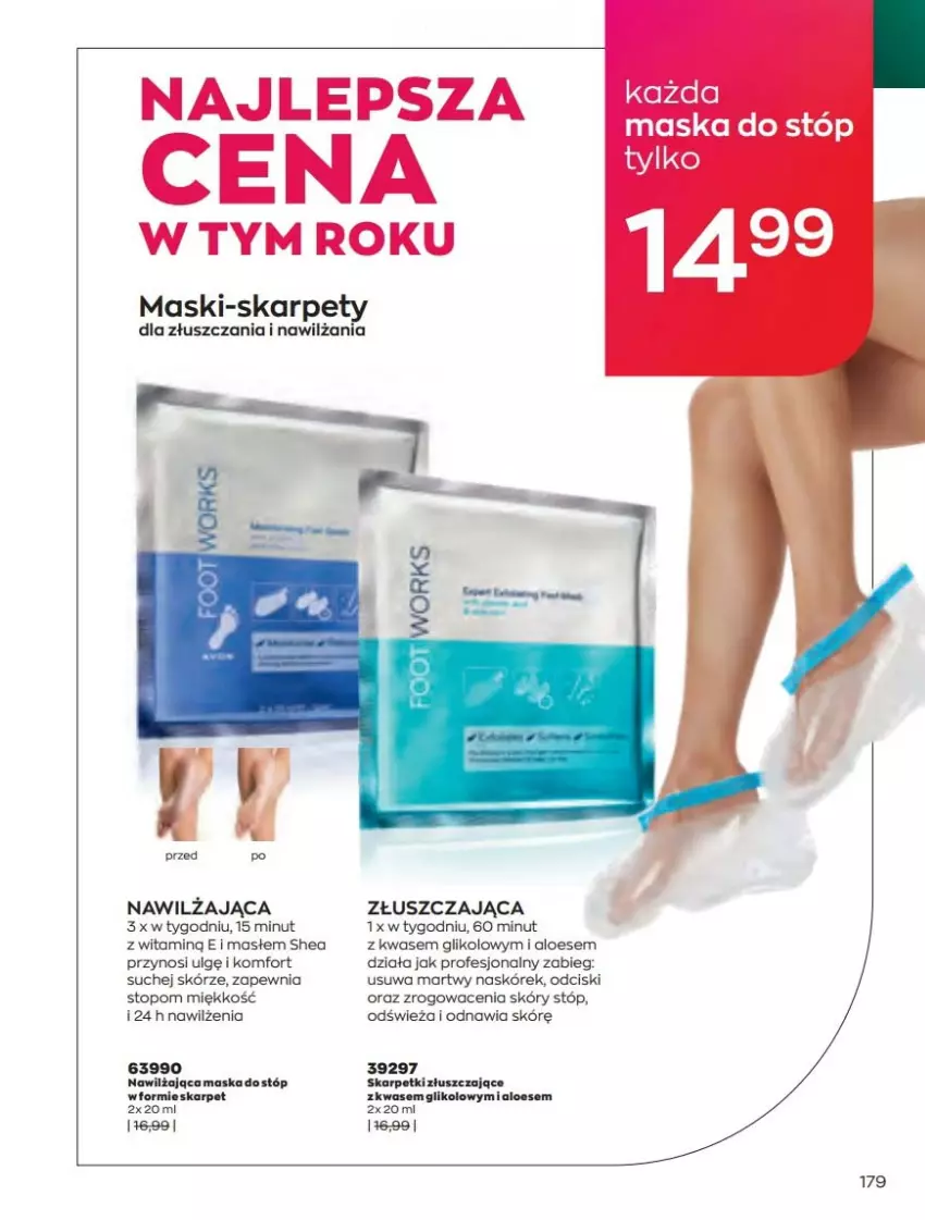 Gazetka promocyjna Avon - Katalog Avon 4/2022 kampania kwiecień - ważna 01.04 do 30.04.2022 - strona 179 - produkty: Karp, LG, Maska, Maska do stóp, Top