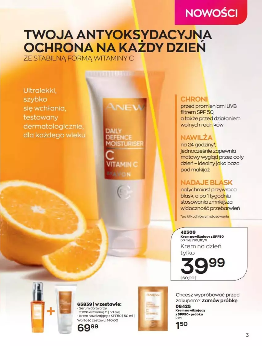 Gazetka promocyjna Avon - Katalog Avon 4/2022 kampania kwiecień - ważna 01.04 do 30.04.2022 - strona 3 - produkty: Krem na dzień, Krem nawilżający, Makijaż, Rum, Ser, Serum, Serum do twarzy