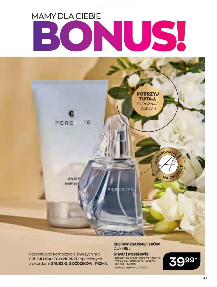 Gazetka promocyjna Avon - Katalog Avon 4/2022 kampania kwiecień - ważna 01.04 do 30.04.2022 - strona 41 - produkty: Fa, Gruszki, Perfum, Pieprz, Woda, Woda perfumowana