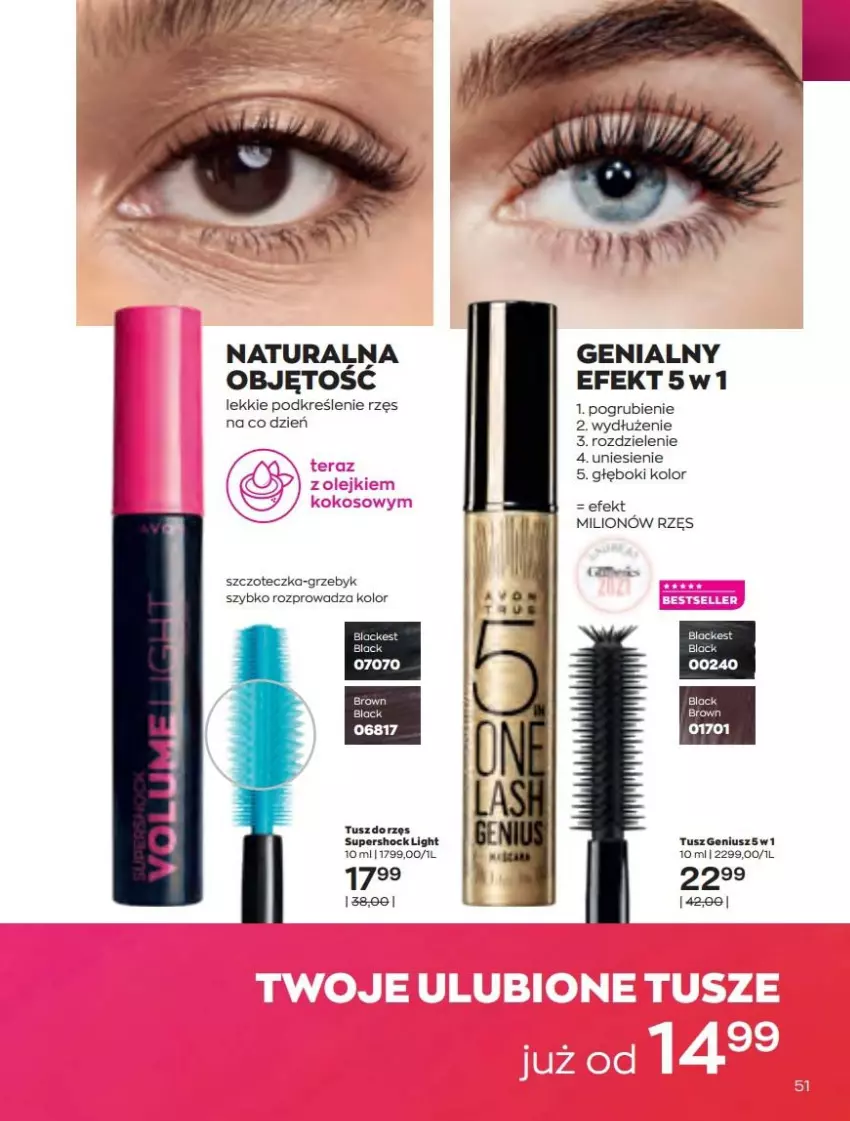 Gazetka promocyjna Avon - Katalog Avon 4/2022 kampania kwiecień - ważna 01.04 do 30.04.2022 - strona 51 - produkty: Koc, Lack, Lion, Olej, Szczoteczka, Tera, Tusz