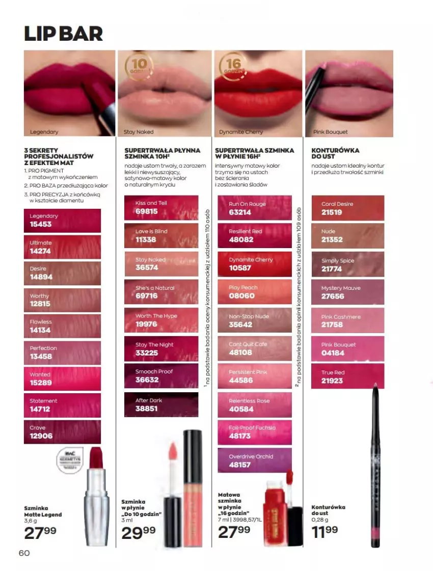 Gazetka promocyjna Avon - Katalog Avon 4/2022 kampania kwiecień - ważna 01.04 do 30.04.2022 - strona 60 - produkty: Fa, Gra, Inka, Konturówka do ust, Kret, Szminka