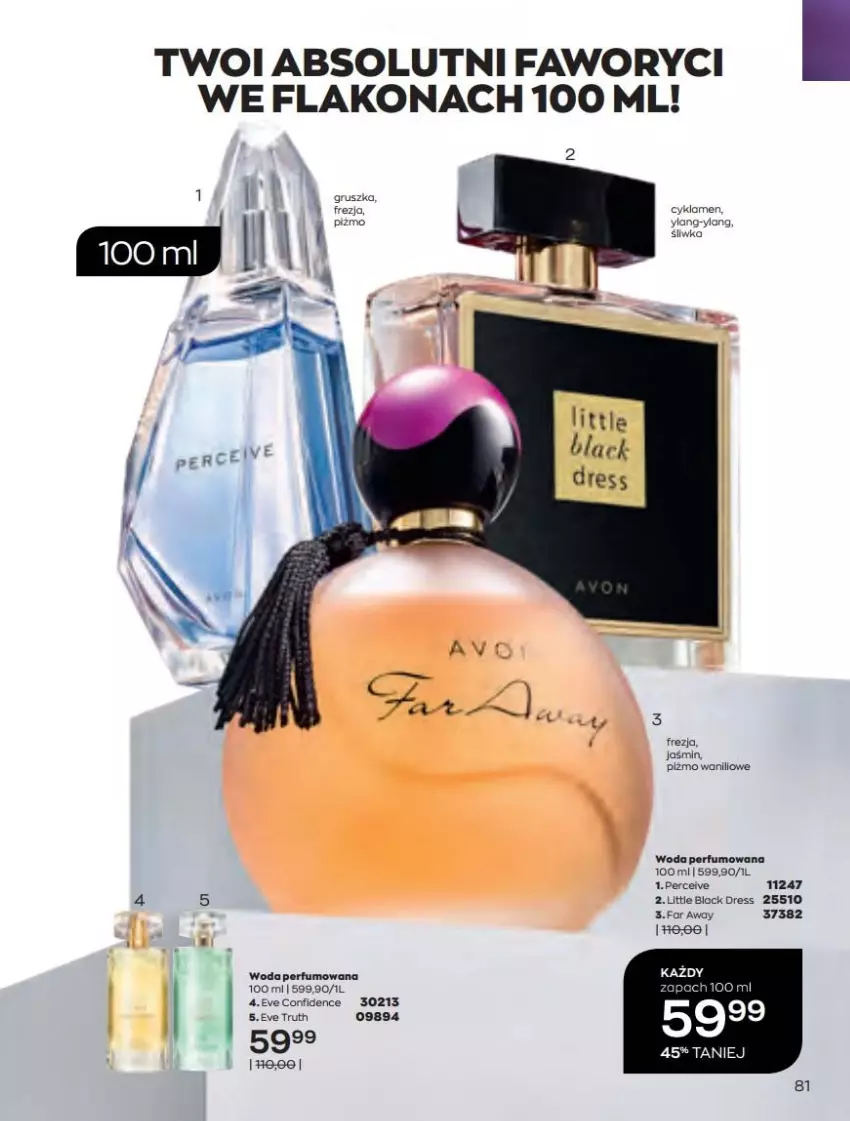 Gazetka promocyjna Avon - Katalog Avon 4/2022 kampania kwiecień - ważna 01.04 do 30.04.2022 - strona 81 - produkty: Absolut, Dres, Fa, Lack, Perfum, Woda, Woda perfumowana