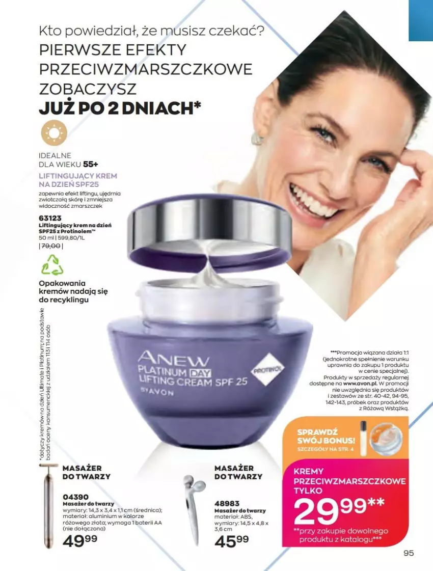 Gazetka promocyjna Avon - Katalog Avon 4/2022 kampania kwiecień - ważna 01.04 do 30.04.2022 - strona 95 - produkty: Krem na dzień, Mars, Masażer, Mus