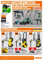 Gazetka promocyjna Obi - Gazetka OBI - Gazetka - ważna od 19.05 do 19.05.2026 - strona 7 - produkty: Top, Sok, Kärcher, Kosz, Tarcza tnąca, Kompresor olejowy, Bosch, Olej, Kompresor, Kosiarka, Myjka ciśnieniowa