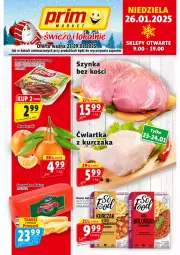 Gazetka promocyjna Prim Market - Gazetka - ważna od 29.01 do 29.01.2025 - strona 1 - produkty: Kurczak, Mandarynki, Makaron, Ser, Kuchnia, Hamburger, Szynka, Burger, Gouda