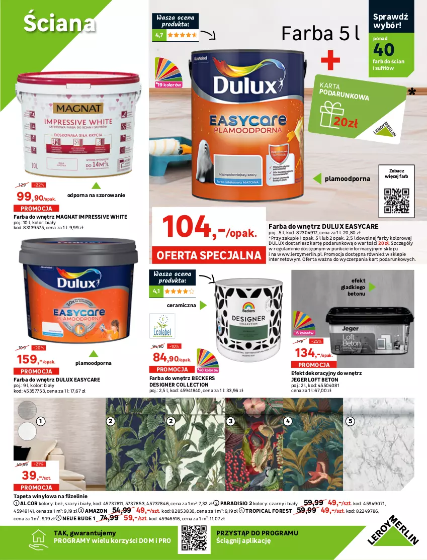 Gazetka promocyjna Leroy Merlin - Nowa Podłoga - ważna 25.08 do 14.09.2021 - strona 15 - produkty: Bateria, Bateria kuchenna, Beckers, Dulux, Fa, Farba do wnętrz, Gra, Kuchnia, Papier, Por, Rozdrabniacz, Rum, Sos, Syfon, Tapeta, Telefon, Tropical, Zestaw mebli kuchennych, Zlew, Zlewozmywak