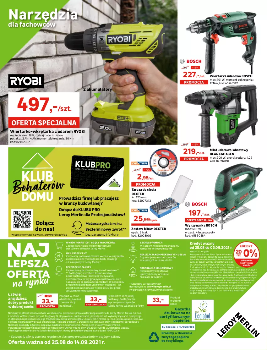 Gazetka promocyjna Leroy Merlin - Nowa Podłoga - ważna 25.08 do 14.09.2021 - strona 36 - produkty: Akumulator, Bosch, Fa, Gin, Gra, Kosz, Młot, Młot udarowo-obrotowy, Mus, O nas, Papier, Piec, Pokrywa, Sok, Sprzedawcy, Tarka, Top, Wiertarka, Wiertarka udarowa, Wkręt, Wkrętarka, Wyrzynarka