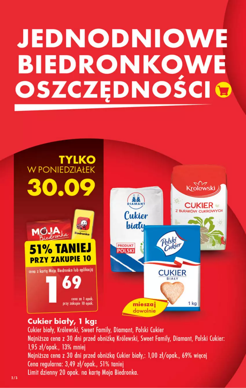 Gazetka promocyjna Biedronka - Od poniedzialku - ważna 30.09 do 05.10.2024 - strona 2 - produkty: Cukier, Diamant, Dron, Fa, Królewski