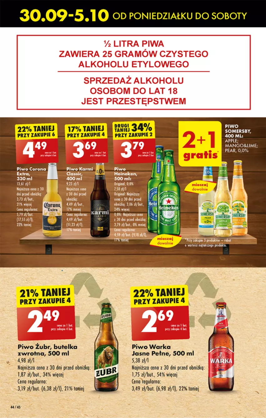 Gazetka promocyjna Biedronka - Od poniedzialku - ważna 30.09 do 05.10.2024 - strona 56 - produkty: Piwo, Somersby, Warka