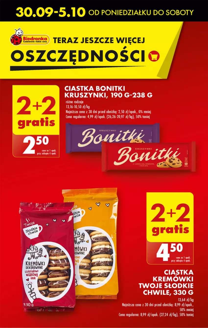 Gazetka promocyjna Biedronka - Od poniedzialku - ważna 30.09 do 05.10.2024 - strona 9 - produkty: Bonitki, Ciastka, Mus, Tera