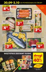 Gazetka promocyjna Biedronka - Od poniedzialku - Gazetka - ważna od 05.10 do 05.10.2024 - strona 34 - produkty: Sos, Filet z pstrąga, Stek, Filet z mintaja, Tusz, Sushi, Pstrąg, Tuńczyk, Mintaj, Dorsz