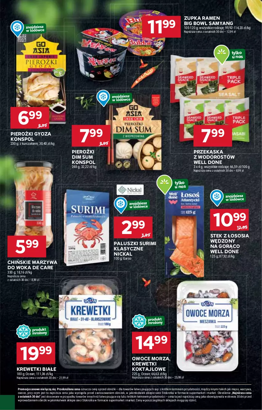 Gazetka promocyjna Stokrotka - Supermarket - ważna 23.01 do 29.01.2025 - strona 18 - produkty: HP, Krewetki, Owoce, Owoce morza, Sos, Stek, Surimi, Warzywa, Warzywa do woka