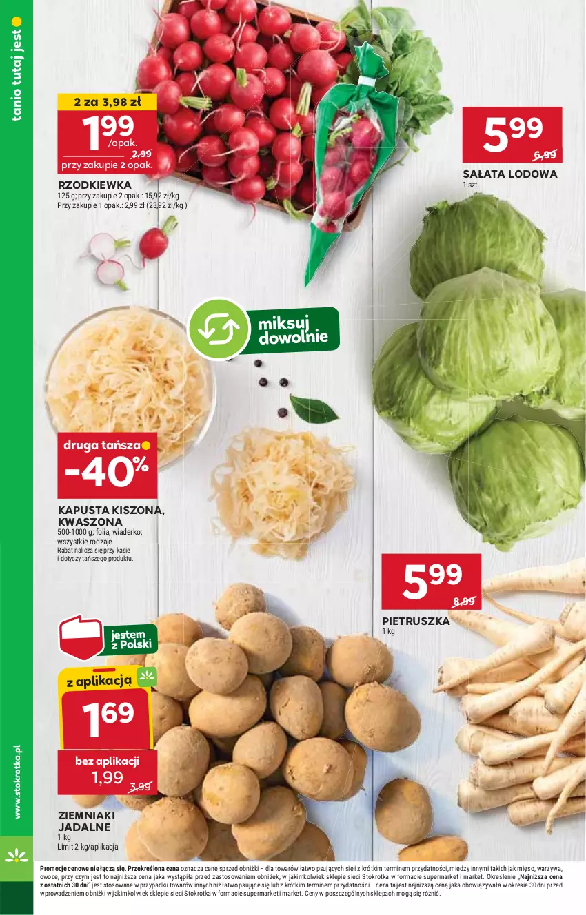 Gazetka promocyjna Stokrotka - Supermarket - ważna 23.01 do 29.01.2025 - strona 8 - produkty: HP, Pietruszka, Rzodkiewka, Sałat, Sałata lodowa, Ziemniaki