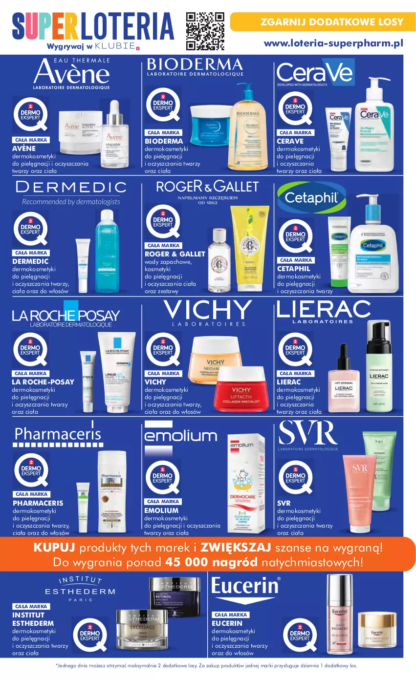 Gazetka promocyjna Super Pharm - Gazetka - ważna 31.08 do 13.09.2023 - strona 20 - produkty: Acer, Avène, Bioderma, CeraVe, Cetaphil, Dermedic, Emolium, Gra, Gry, La Roche-Posay, Lierac, Pharmaceris, SVR, Vichy