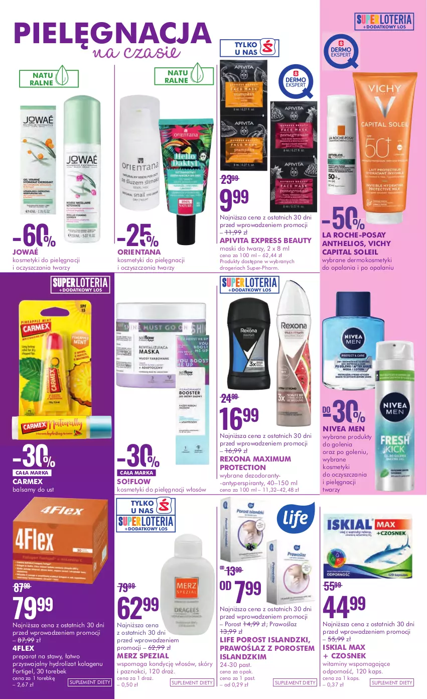 Gazetka promocyjna Super Pharm - Gazetka - ważna 31.08 do 13.09.2023 - strona 3 - produkty: Antyperspirant, Czosnek, Dezodorant, Helio, Iskial, Isla, Kolagen, La Roche-Posay, Merz Spezial, Nivea, Nivea Men, Por, Rexona, Vichy