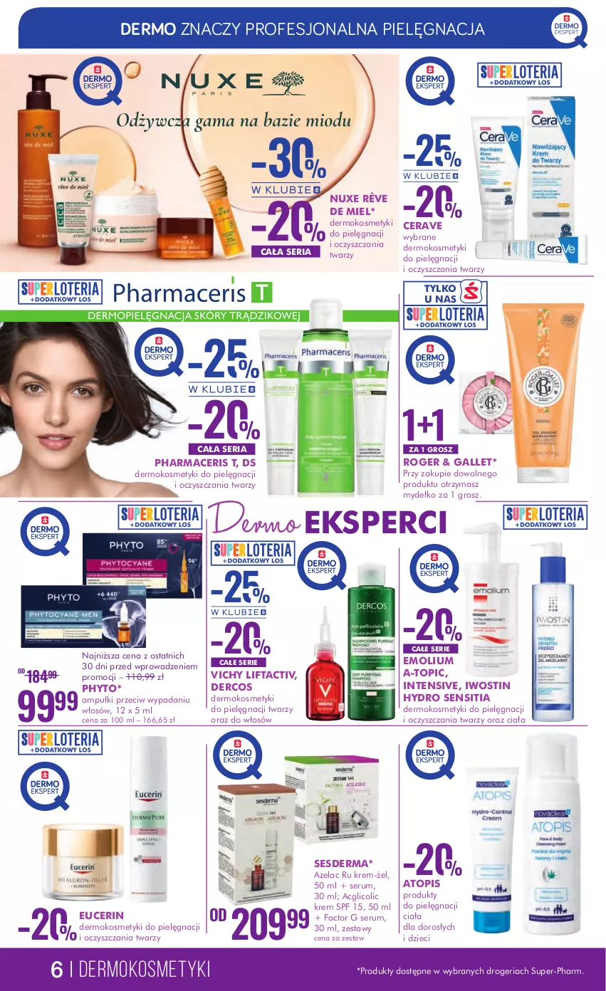 Gazetka promocyjna Super Pharm - Gazetka - ważna 31.08 do 13.09.2023 - strona 6 - produkty: Acer, CeraVe, Dzieci, Emolium, Iwostin, Nuxe, Pharmaceris, Phyto, Rum, Ser, Serum, Sesderma, Top, Vichy