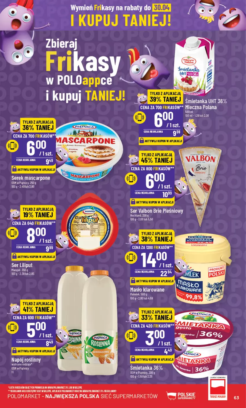 Gazetka promocyjna PoloMarket - Gazetka pomocyjna - ważna 24.04 do 30.04.2024 - strona 63 - produkty: Mascarpone