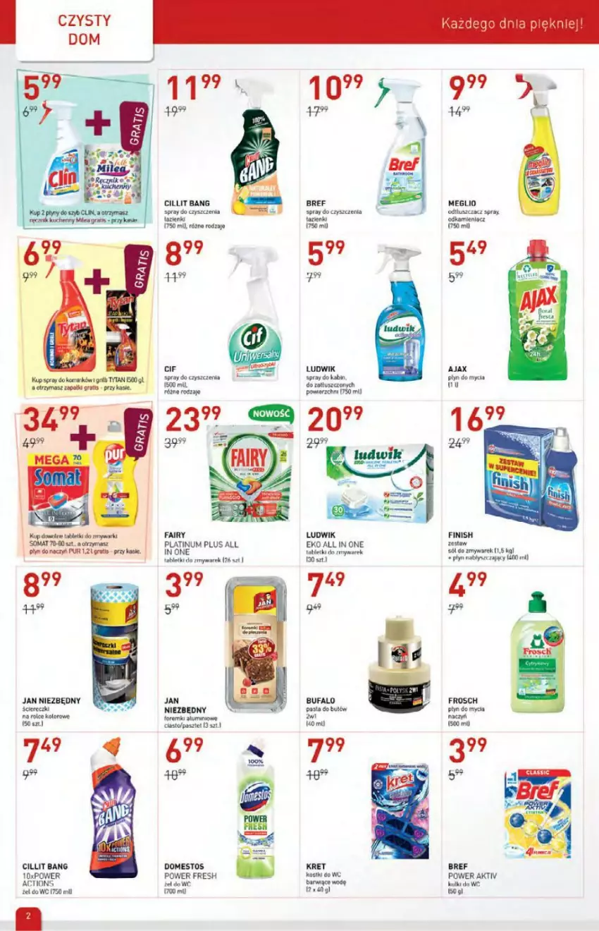 Gazetka promocyjna Drogerie Jawa - ważna 04.11 do 01.12.2021 - strona 2 - produkty: Ajax, Bref, Cif, Cillit Bang, Do mycia naczyń, Domestos, Fa, Fairy, Finish, Frosch, Gra, Koc, Kret, Ludwik, Pur, Sól, Somat, Spray do czyszczenia, Tablet, Tytan