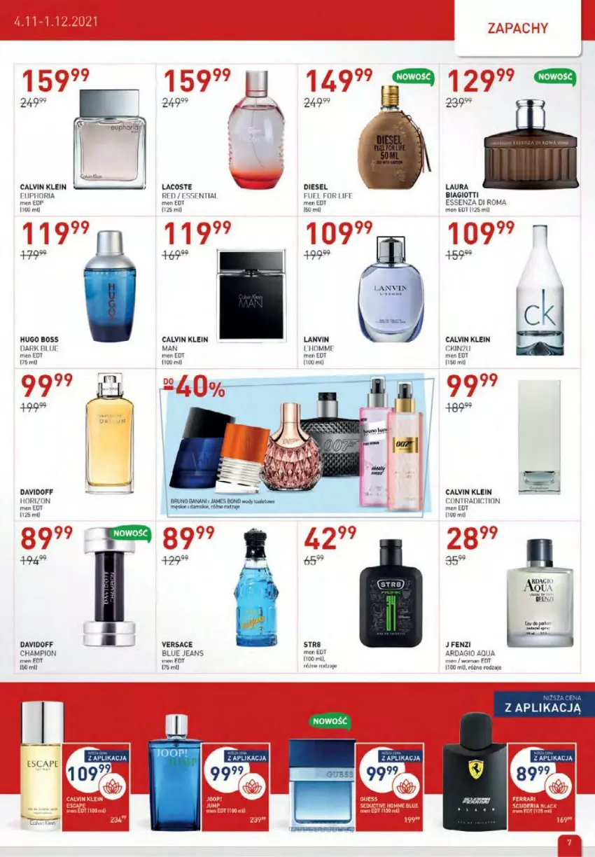 Gazetka promocyjna Drogerie Jawa - ważna 04.11 do 01.12.2021 - strona 7 - produkty: Calvin Klein, Davidoff, Diesel, Hugo Boss, Lacoste, Lanvin, Laur, Str8, Versace