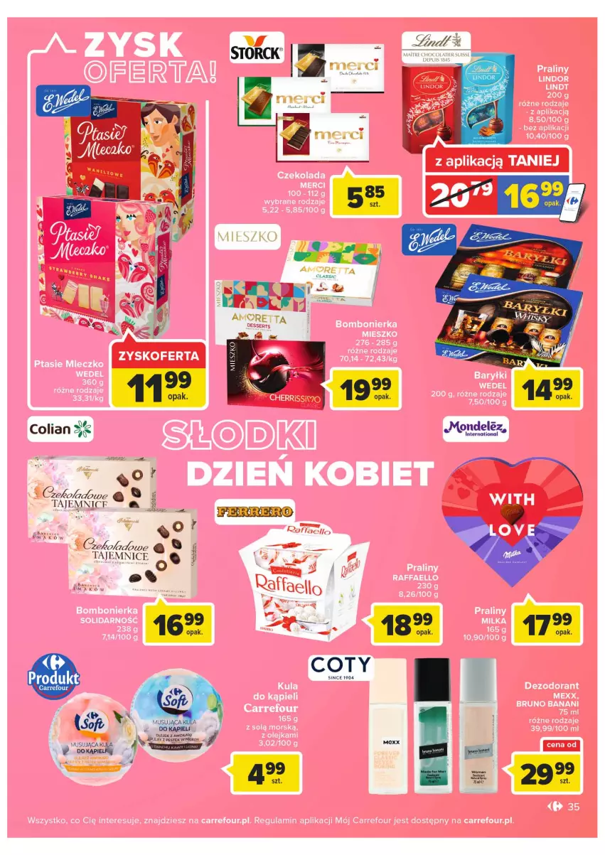 Gazetka promocyjna Carrefour - Gazetka Carrefour - ważna 01.03 do 12.03.2022 - strona 35 - produkty: Lindor, Merci, Mexx, Olej, Ser