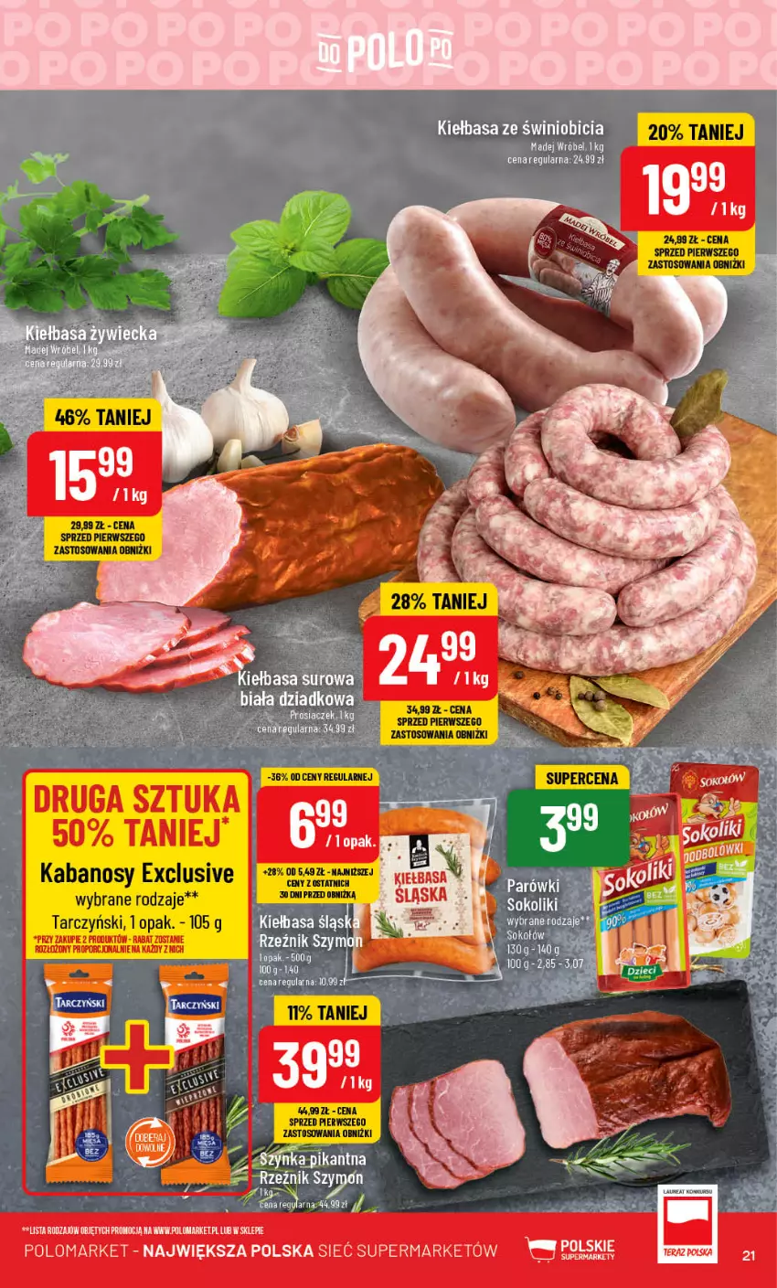 Gazetka promocyjna PoloMarket - Gazetka pomocyjna - ważna 04.10 do 10.10.2023 - strona 21 - produkty: Kabanos, Por, Ser, Tarczyński