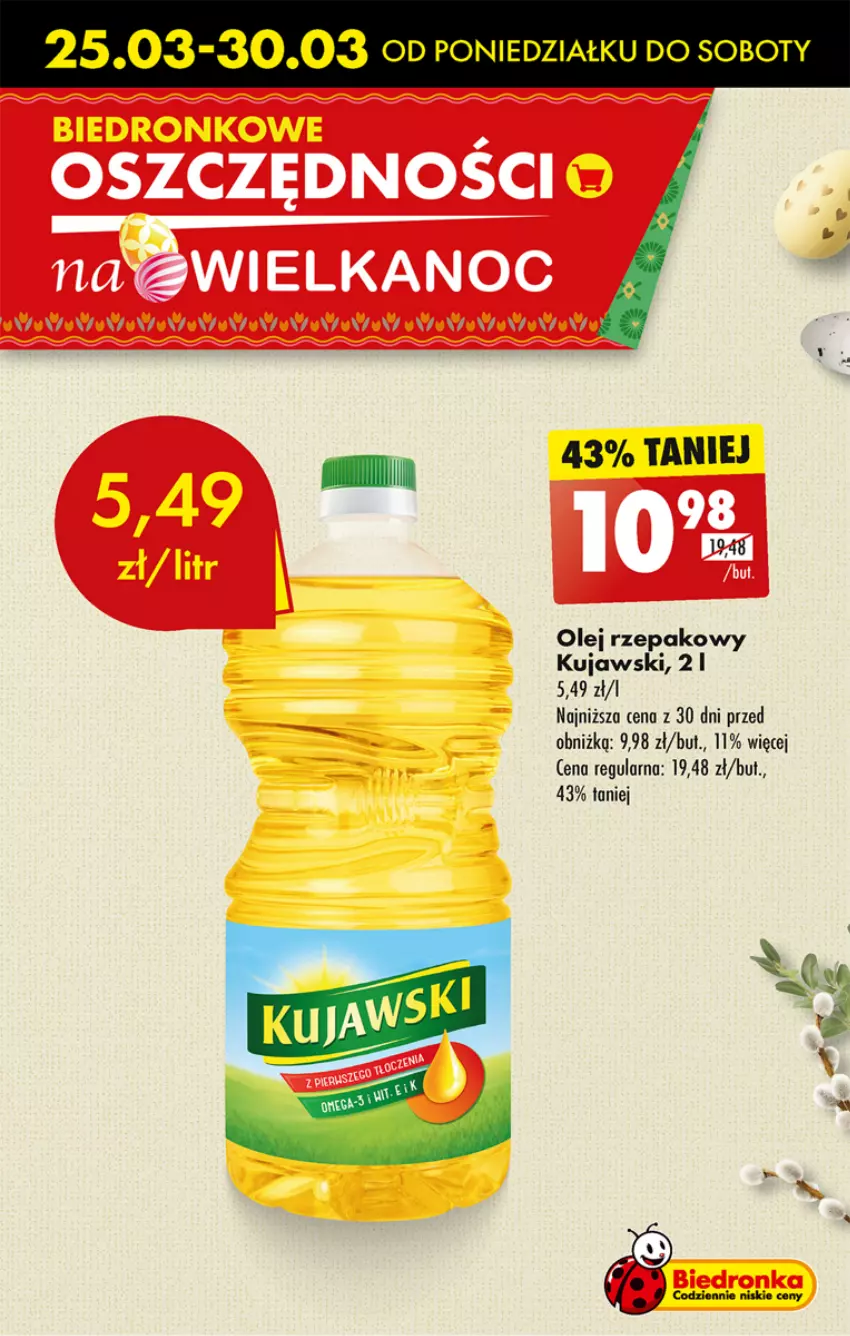 Gazetka promocyjna Biedronka - Od czwartku - ważna 28.03 do 03.04.2024 - strona 13 - produkty: Dron, Kujawski, Olej, Olej rzepakowy