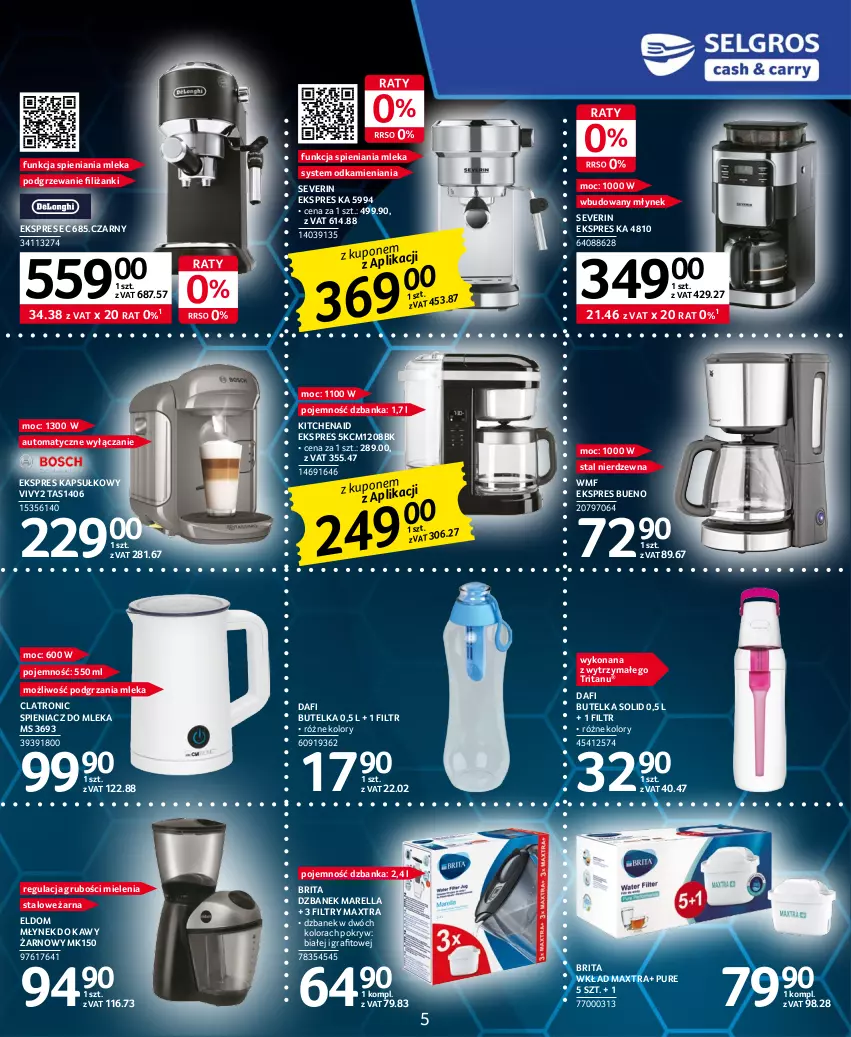 Gazetka promocyjna Selgros - Katalog Elektro - ważna 16.03 do 29.03.2023 - strona 5 - produkty: Brit, Brita, Dzbanek, Gra, Młynek, Młynek do kawy, Pur