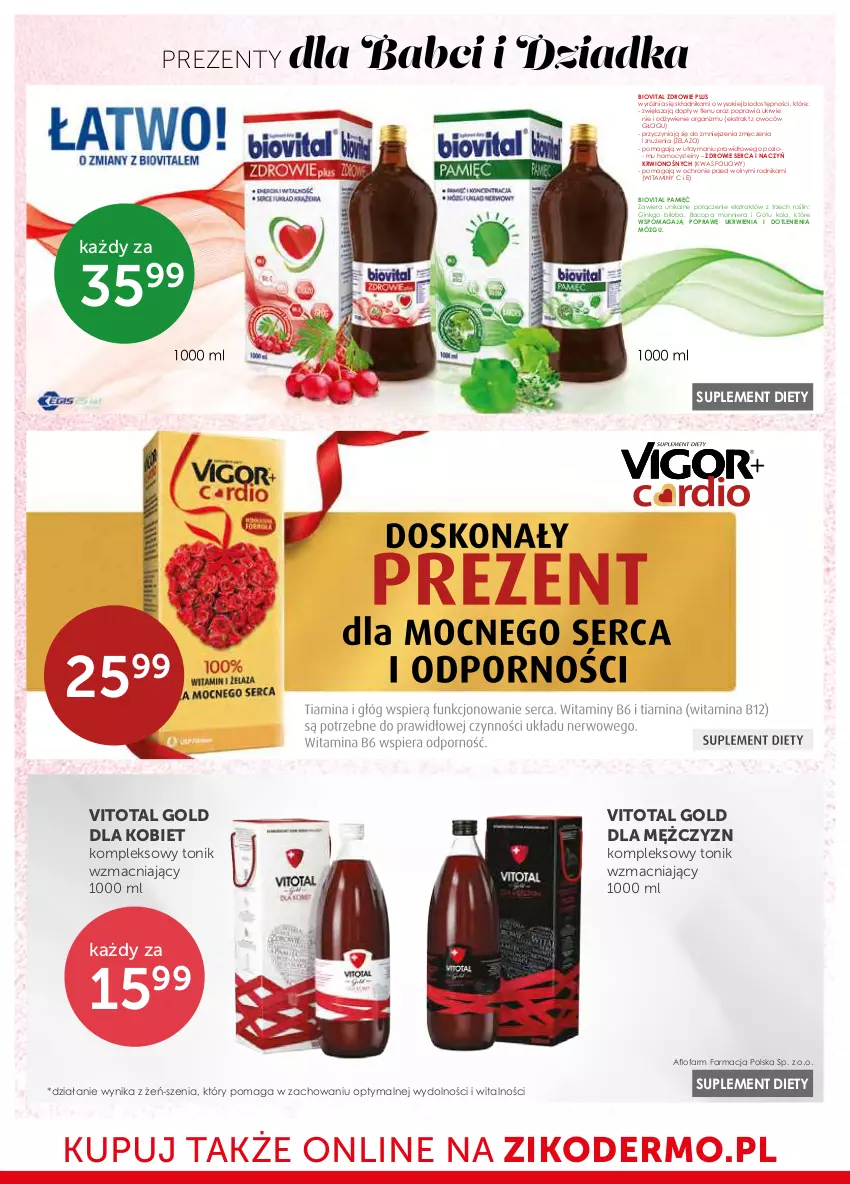 Gazetka promocyjna Ziko - 13-26.01.2021 - ważna 13.01 do 26.01.2022 - strona 18 - produkty: Biovital, Fa, Gin, Ser, Sok, Suplement diety, Tonik, Zdrowie