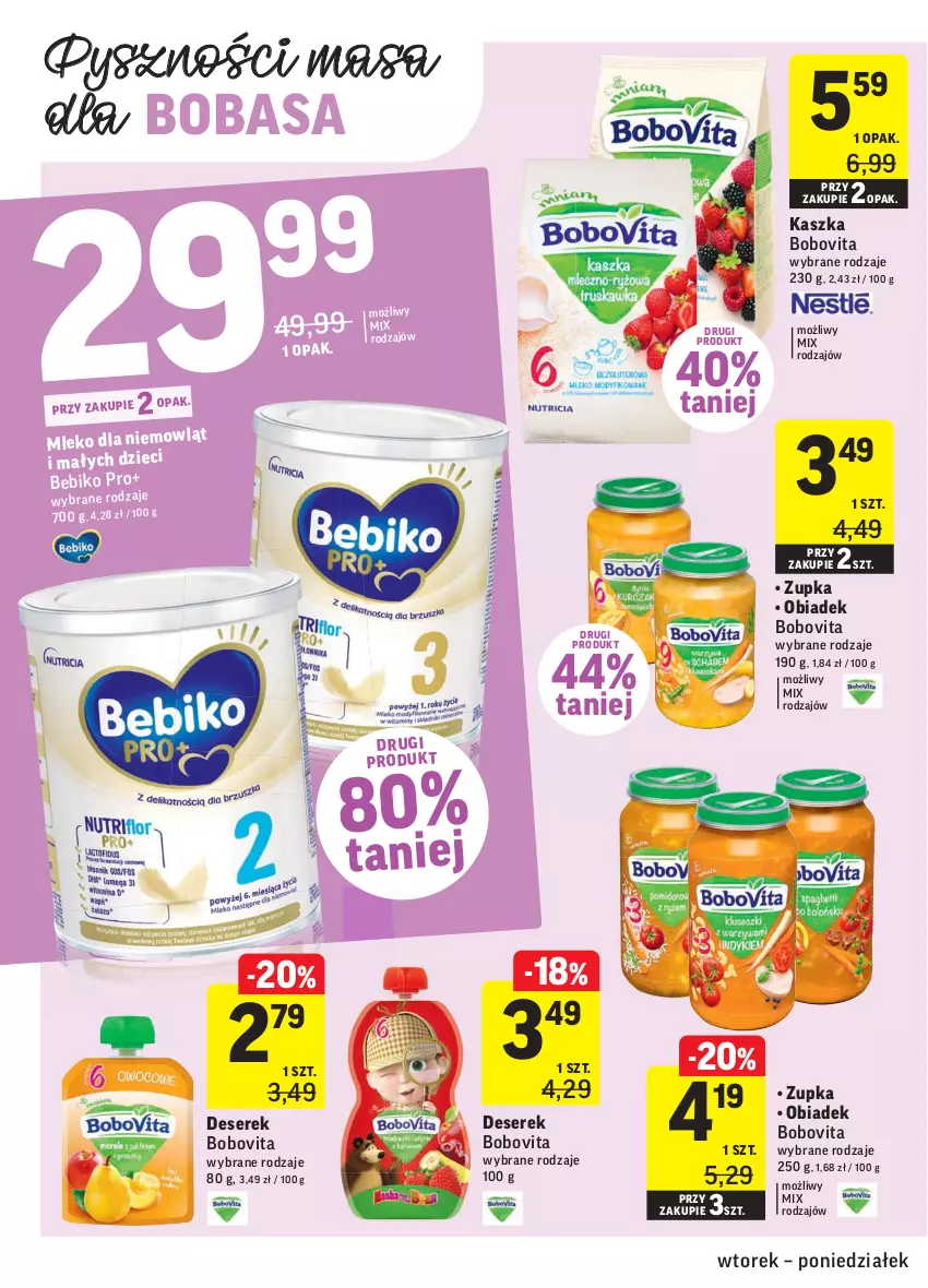 Gazetka promocyjna Intermarche - Gazetka promocyjna - ważna 06.07 do 12.07.2021 - strona 30 - produkty: Bebiko, BoboVita, Deser, Dzieci, Mleko, Ser, Serek