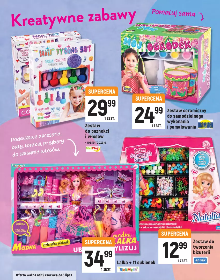 Gazetka promocyjna Intermarche - Lato 2021 - ważna 15.06 do 07.07.2021 - strona 14 - produkty: Buty, Lalka, Naleśniki, Play-Doh, Zestaw do paznokci