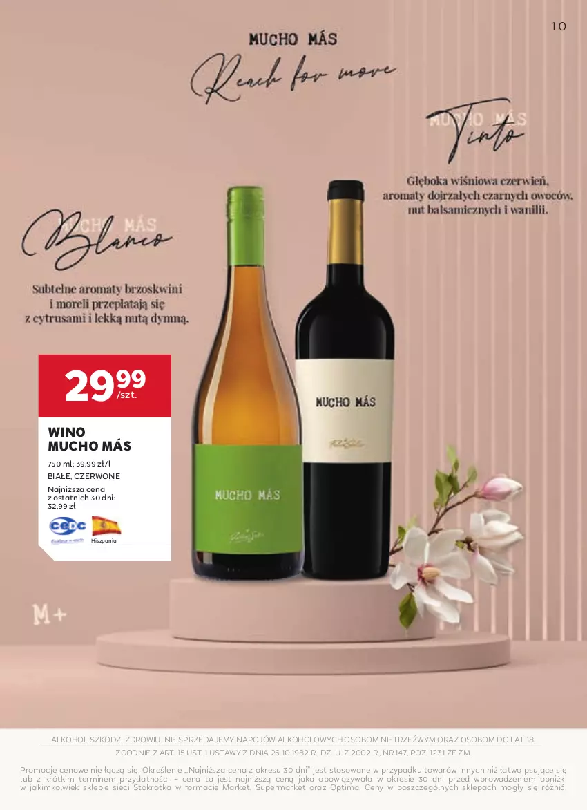 Gazetka promocyjna Stokrotka - W dobrym Smaku - ważna 23.04 do 21.05.2025 - strona 10 - produkty: Optima, Wino