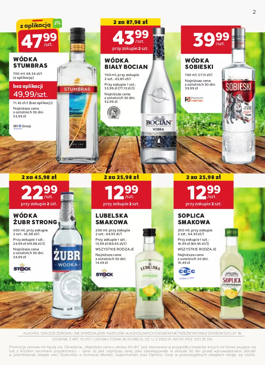 Gazetka promocyjna Stokrotka - W dobrym Smaku - ważna 23.04 do 21.05.2025 - strona 2 - produkty: Biały Bocian, Optima, Soplica, Wódka