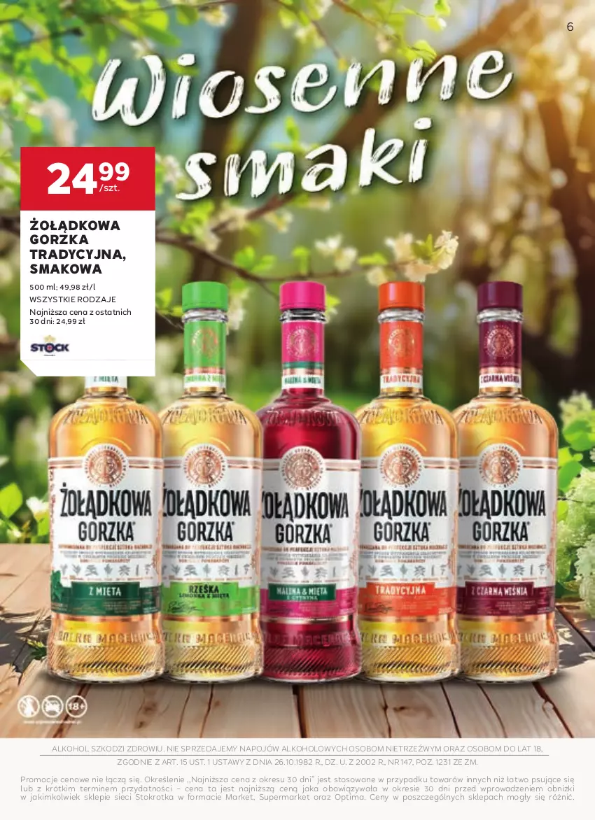 Gazetka promocyjna Stokrotka - W dobrym Smaku - ważna 23.04 do 21.05.2025 - strona 6 - produkty: Optima