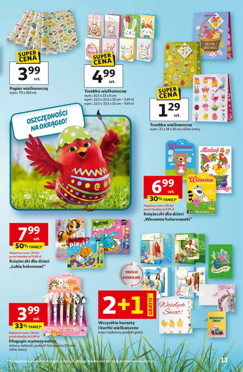 Gazetka promocyjna Auchan - Gazetka 30 Lat Hipermarket Auchan - ważna 12.03 do 18.03.2026 - strona 13 - produkty: Długopis, Dzieci, Gra, Papier, Torebka