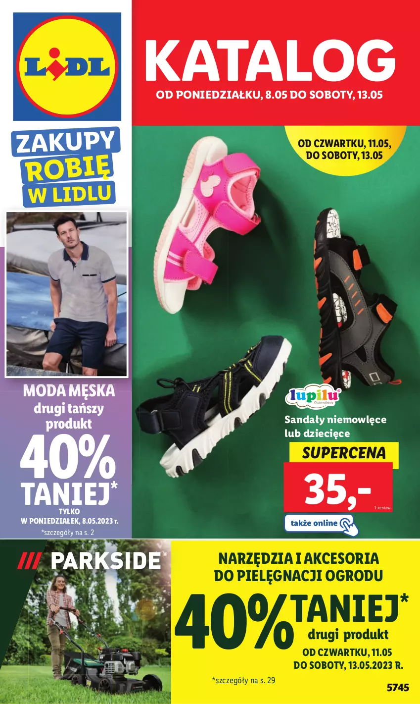 Gazetka promocyjna Lidl - GAZETKA - ważna 08.05 do 13.05.2023 - strona 1 - produkty: Dzieci, Moda, Sandał, Zestaw narzędzi