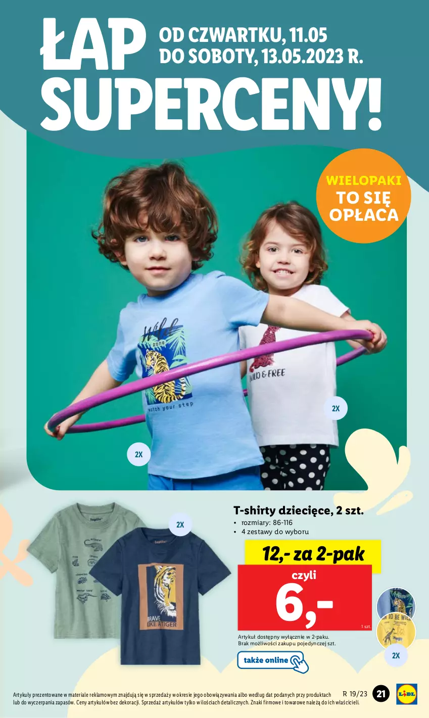 Gazetka promocyjna Lidl - GAZETKA - ważna 08.05 do 13.05.2023 - strona 29 - produkty: Dzieci, T-shirt